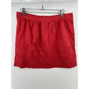 J. Crew factory Mini Skirt orange Red stretch viscose knit